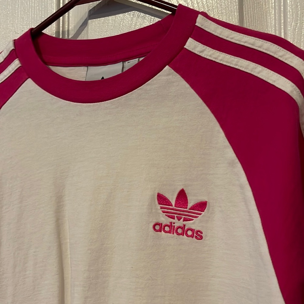 Mens Medium Adidas Pink long sleeve